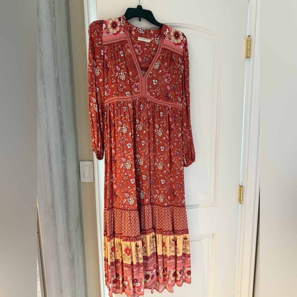 Spell & the Gypsy Coral Floral Maxi Dress